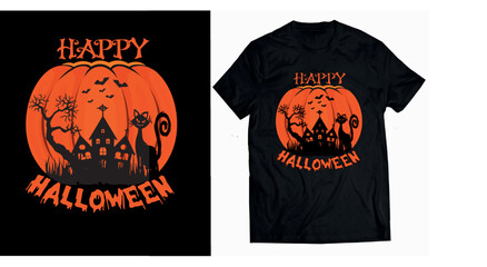 Happy Halloween t shirt design premium vector