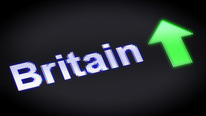 Progress in Britain. 3d Illustration.