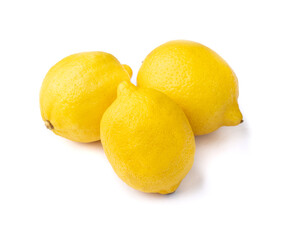 A group of sicilian lemons isolated over white background