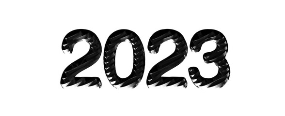 Typography design of 2023 with welcome 2023 concept design.