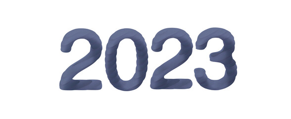 Typography design of 2023 with welcome 2023 concept design.