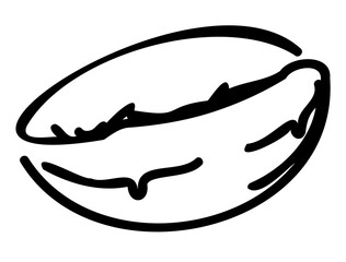 Black and white line art illustration. PNG with transparent background. 