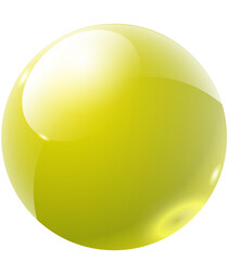 Yellow glass ball