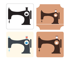 Set of sew machine icon. Simple illustration
