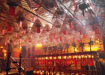 The Man Mo Temple in Hong Kong.Famous temples
