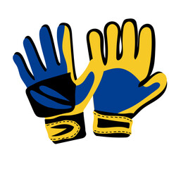soccer goalkeeper gloves illustration
