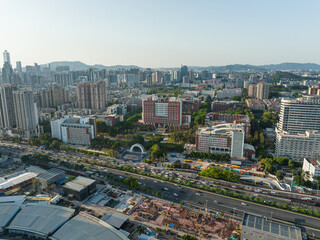 Aerial view of Guangzhou, Jinan University.