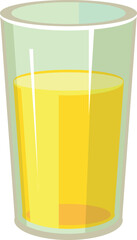 Lemonade cartoon icon. Fresh lemon juice in glass