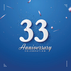 33 years anniversary celebrations, invitation card