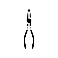 hose grip pliers glyph icon vector. hose grip pliers sign. isolated symbol illustration