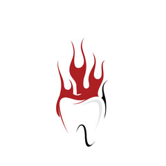 Dental fire logo design