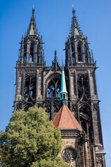 meißen, deutschland - zwillingstürme vom dom