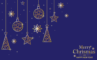 Christmas luxury decorative background with space area