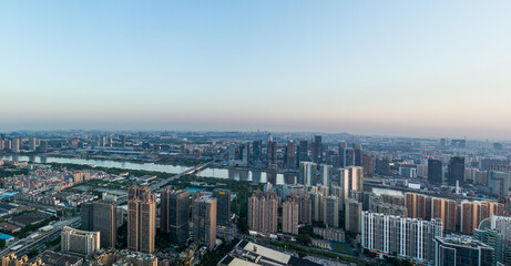 Fototapeta na wymiar Panoramic aerial view of Guangzhou, China