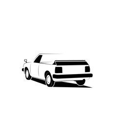 Plakat silhouette design logo car