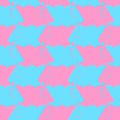 Naklejka premium Sheep Pattern seamless. Lamb Background. Kids fabric ornament