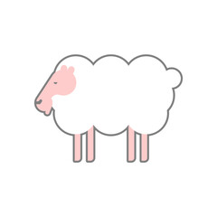 Sheep icon. Lamb sign. symbol Vector illustration