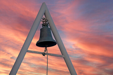 bell tower at sunset