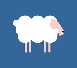 Sheep isolated. Lamb sign. symbol Vector illustration