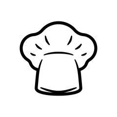 Chef's hat isolated. kitchener cap. Vector illustration