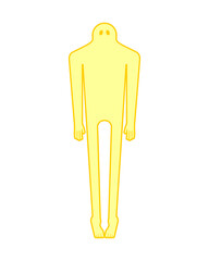 Ghost man isolated. human phantom. Spook Vector illustration