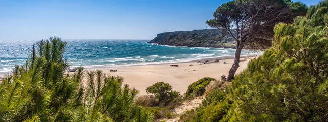 Fotobehang Bolonia strand, Tarifa, Spanje Witte stranden van Zuid-Europa, Spanje en Portugal