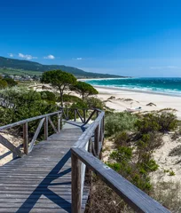 Foto op Plexiglas Bolonia strand, Tarifa, Spanje Witte stranden van Zuid-Europa, Spanje en Portugal