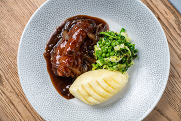 Bangers and Mash Sausages and Potatoes