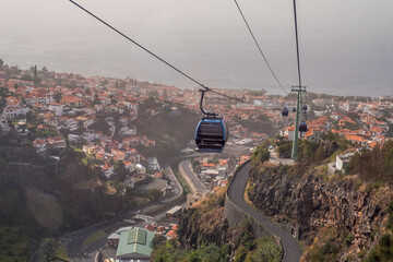 The cable car ride from the port to Monte in Funchal, Madeira