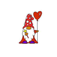 Christmas card with Santa Claus hand drawn 