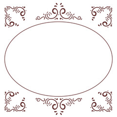 ornate victorian circle frame