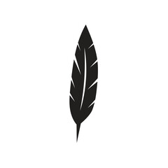 Feather logo vector template icon