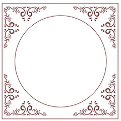 ornate victorian circle frame