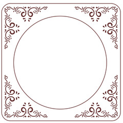 ornate victorian circle frame