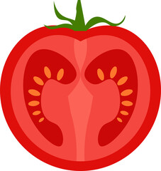 tomato design illustration isolated on transparent background