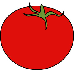 tomato design illustration isolated on transparent background