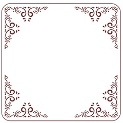 ornate victorian vintage square frame