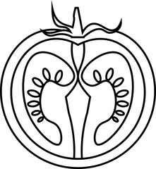 tomato vector design illustration isolated on transparent background