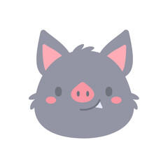 Obraz premium cartoon vampire bat face cute mammal