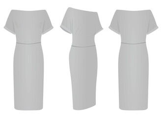 Grey woman dress. vector illustration