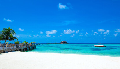 Plakat beach in Maldives