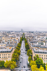 View looking over the city of Paris, France