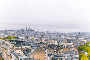 Fototapeta na wymiar Birdseye view of Paris