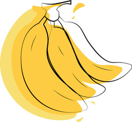 Bananas bunch vector illustration