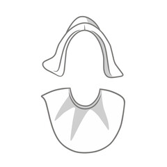 thanksgiving lady pilgrim costume vector