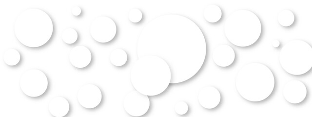 Abstract white geometric overlapping circle background with shadow. Vector illustration. You can use for add, poster, design artwork, template, banner, wallpaper.