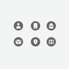 Icons such as call, phone, GPS, home icons for Resumes, Business cards, websites, and mobile applications.