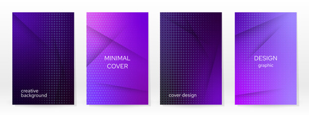 Minimal Poster. Pastel Soft. Blue Gradient Set.