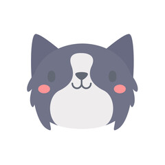 Different dog breeds faces that look cute.