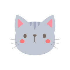 cartoon cat face Cute pets for animal lovers.
